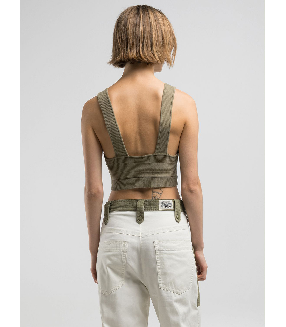 クロップド ニットトップ（セットアップモデル） 詳細画像 ライトミリタリー 2